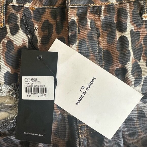 One Teaspoon Cheetahhh Frankie’s Long Length Denim, NWT 25 - Picture 7 of 9